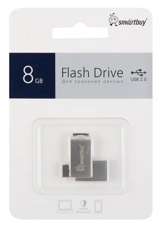USB 2.0 накопитель Smartbuy 008 ГБ серия MC25 Dual Type-C/Type-A (SB8GBMC25)
