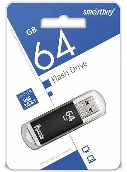 USB 3.0/3.1 накопитель Smartbuy 064 ГБ серия V-Cut Чёрный (SB64GBVC-K3)