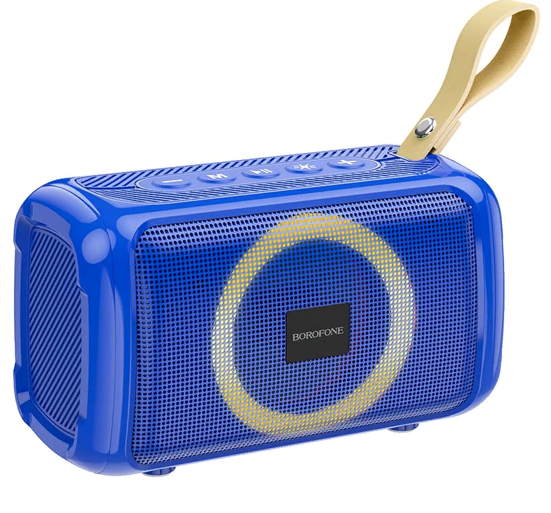 Колонка портативная Borofone BR17 (Bluetooth,USB, microSD,FM,AUX) (Синий)
