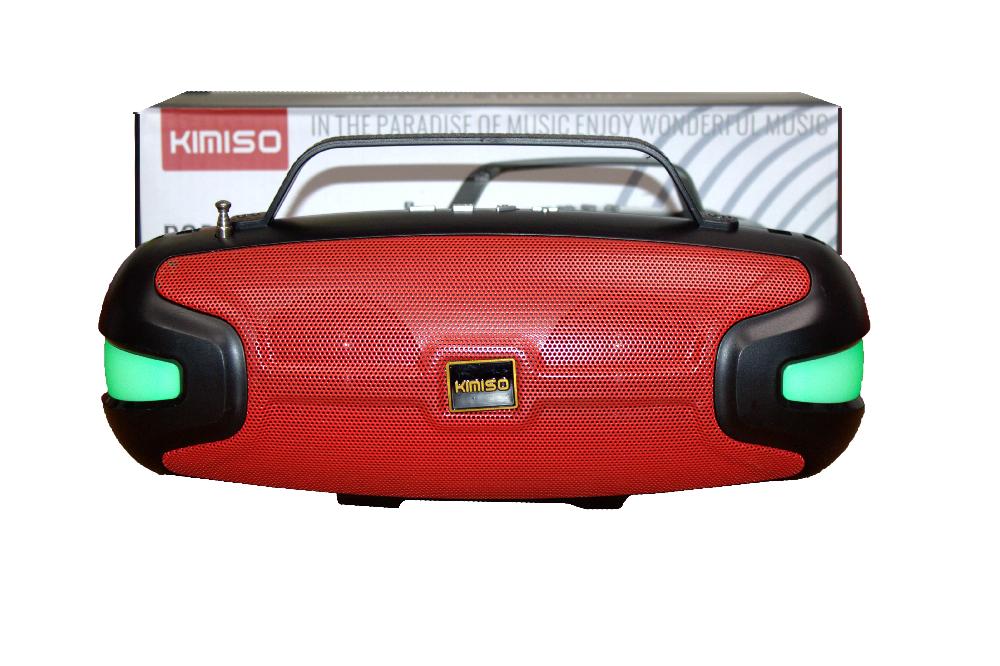 Колонка портативная KIMISO KMS-138 (Bluetooth,USB,microSD, AUX,FM)  (Красный)