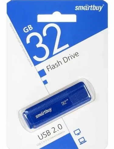 USB 2.0 накопитель Smartbuy 032 ГБ серия Dock Синий  (SB32GBDK-B)