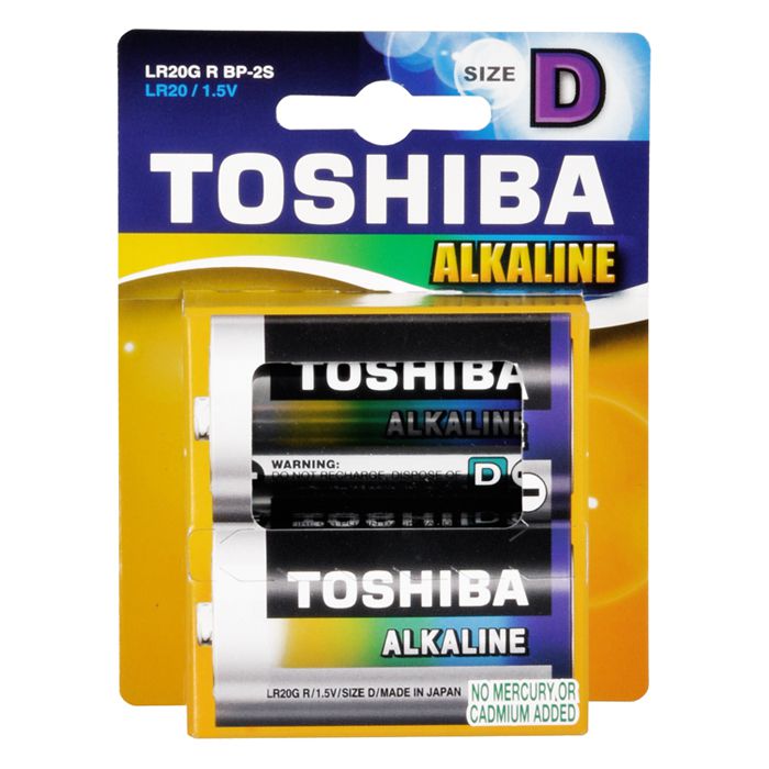 Батарейка алкалиновая Toshiba LR20/2BL D  (2 шт. в блистере)