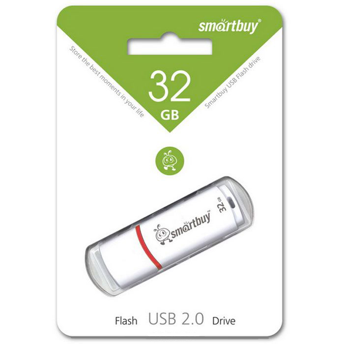 Накопитель USB Flash 32GB SmartBuy Grown  (Белый)