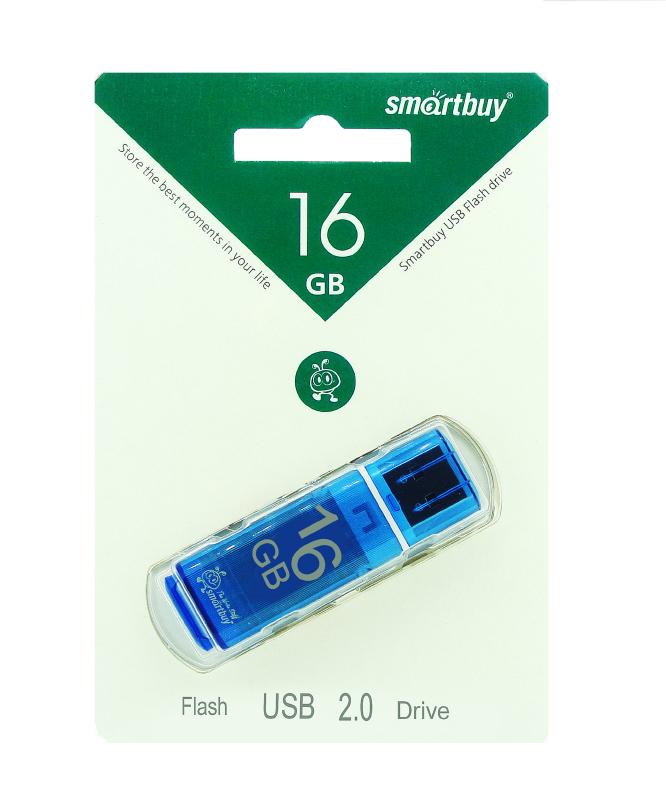Накопитель USB Flash 16GB SmartBuy Glossy (Синий)