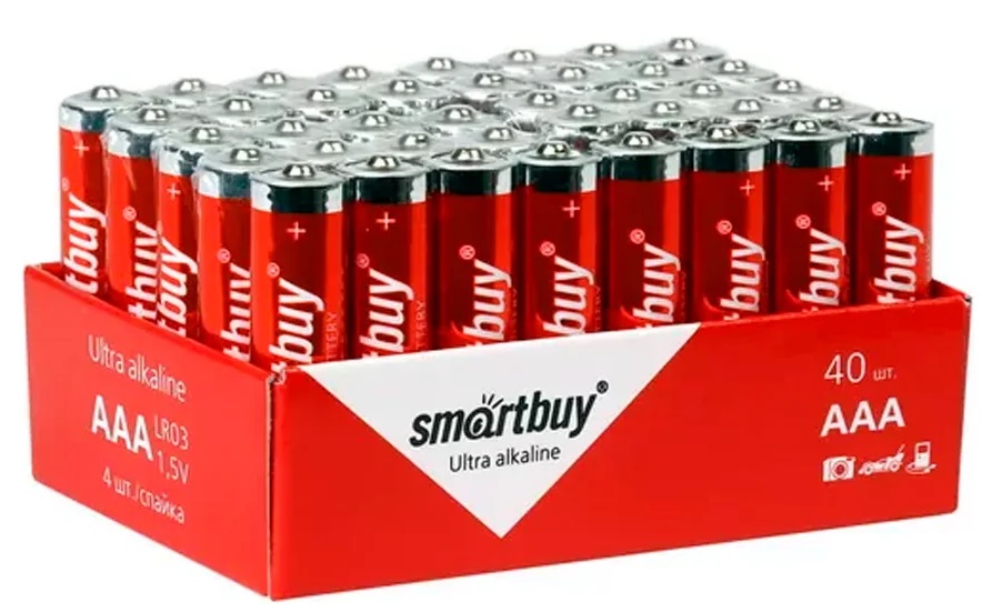 Батарейка алкалиновая Smartbuy LR03/40 bulk (40/960) (SBBA-3A40S)