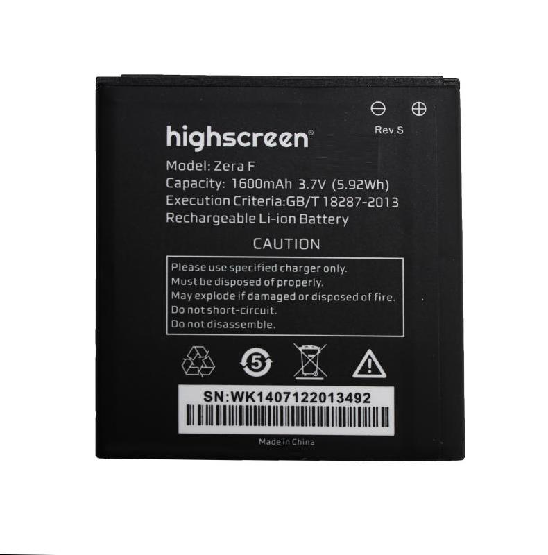 Аккумуляторы для Highscreen Zera F 1600 mAh ориг.тех. упаковка