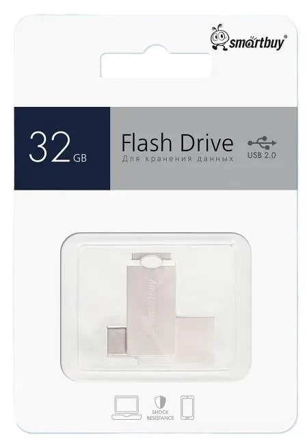 USB 2.0 накопитель Smartbuy 032 ГБ серия MC25 Dual Type-C/Type-A (SB32GBMC25)