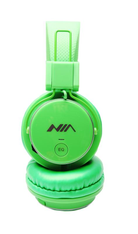 Беспроводные наушники NIA MRH-8809s micro CD player, FM stereo (Зеленый)