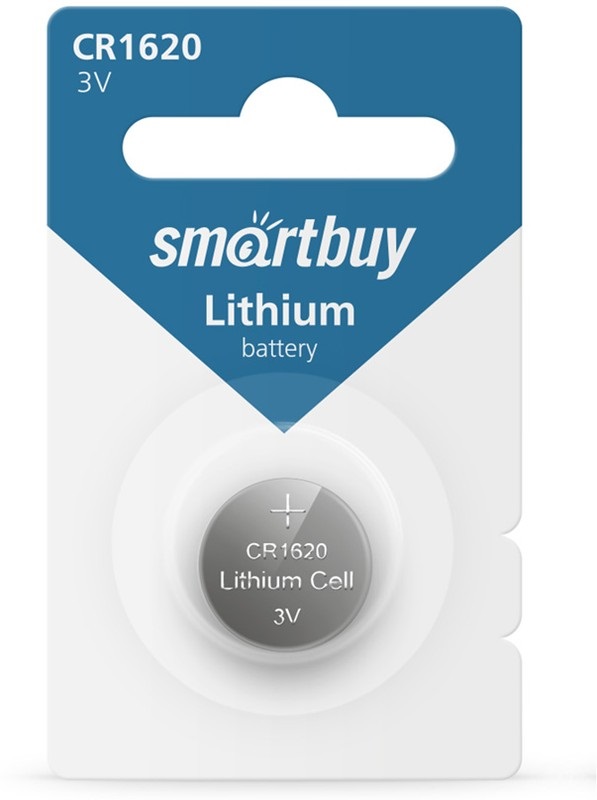 Литиевый элемент питания Smartbuy CR1620/1B (12/720) (SBBL-1620-1B)