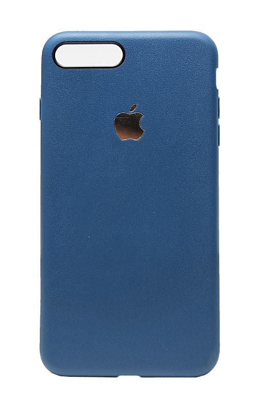 Силиконовый чехол для iPhone 5/5S c логотипом  (цветной) (Синий)
