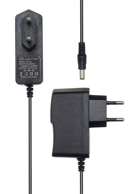 Сетевое зарядное устройство Live-Power 9V LP20 9v-2A (1.8А)  (5.5*2.5) 