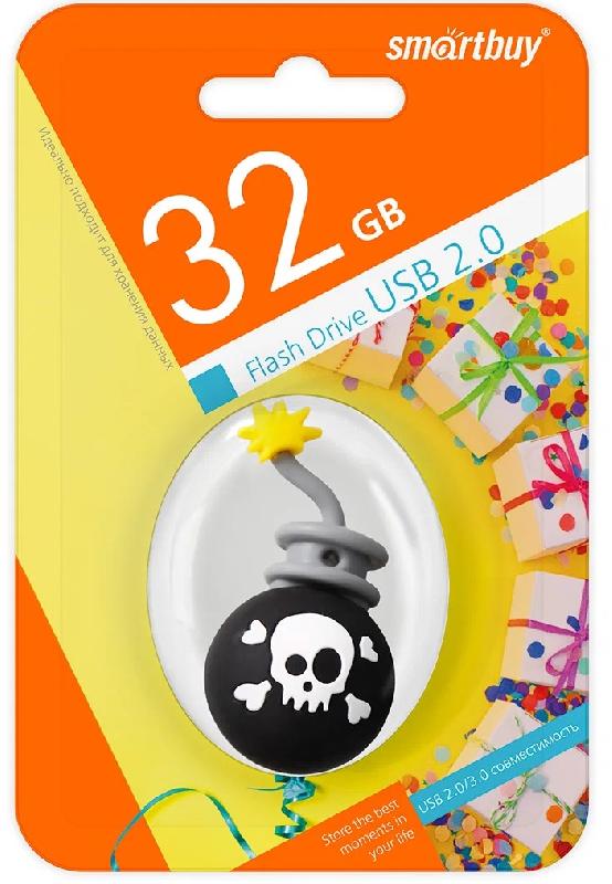 USB 2.0 накопитель Smartbuy 032 ГБ серия Wild Бомба (SB32GBBOMB)