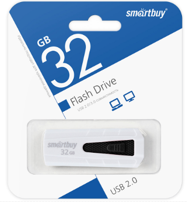Накопитель USB Flash 32GB SmartBuy IRON (Белый)