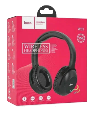 Беспроводные наушники "Hoco" W33  wireless Bluetooth, AUX, micro SD (Чёрный)