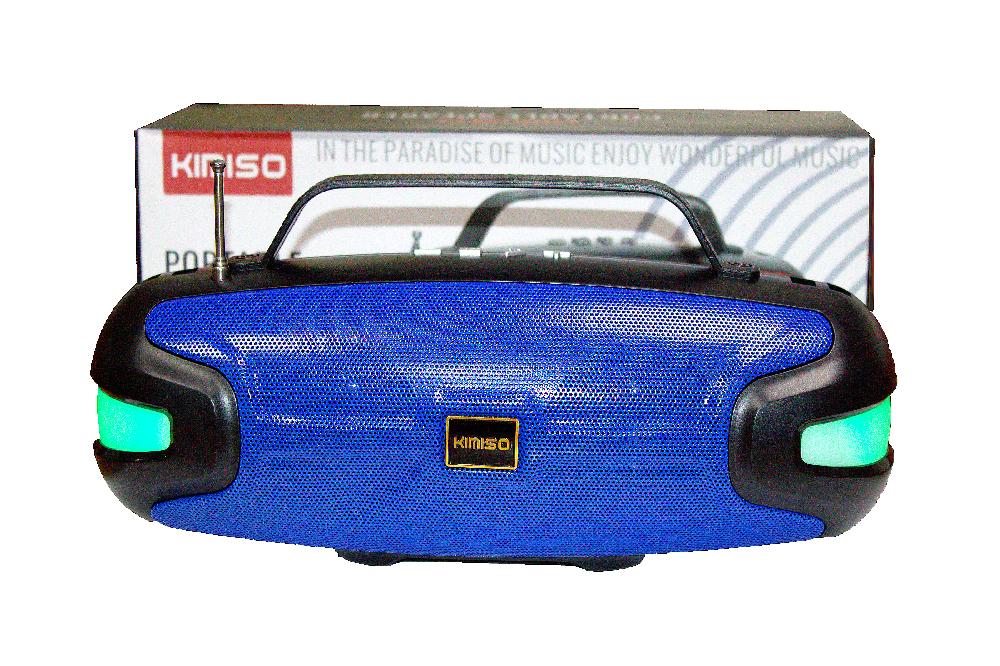 Колонка портативная KIMISO KMS-138 (Bluetooth,USB,microSD, AUX,FM)  (Синий)