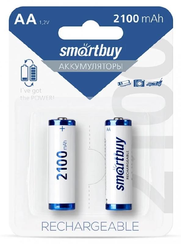 Аккумулятор NiMh Smartbuy AA/2BL 2100 mAh (24/240) (SBBR-2A02BL2100)