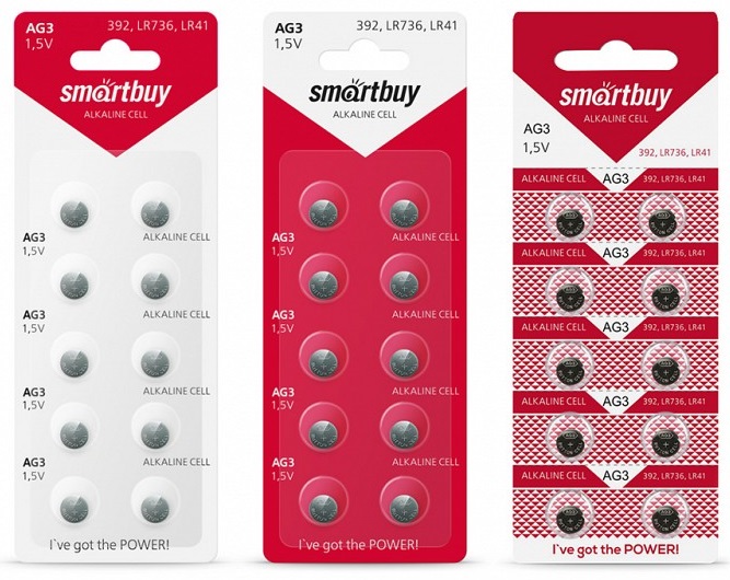 Батарейка часовая Smartbuy AG3-10B (100/2000) (SBBB-AG3-10B)
