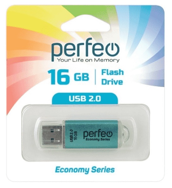 Perfeo USB 16GB E01 Green economy series