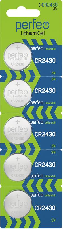 Perfeo CR2430/5BL Lithium Cell (|100/600 PF_4165)