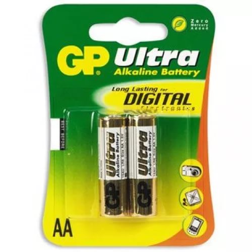 Батарейка алкалиновая GP LR6/2BL АА  Ultra (2 шт. в блистере)