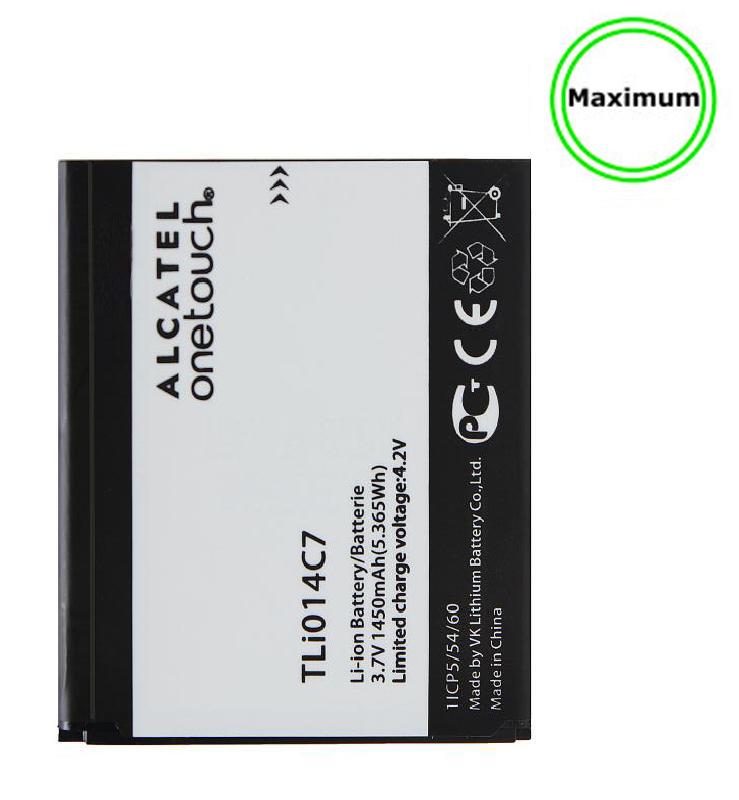 Аккумулятор для Alcatel One Touch 4024D Pixi First (TLi014C7) 1450 mAh (Maximum, тех.упаковка)