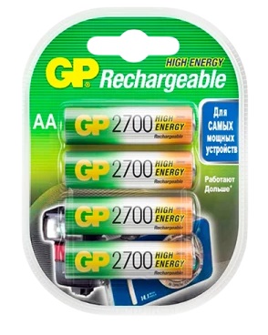 GP AA2700mAh/4BL аккумулятор Пластик ReENERGY (|40/400)