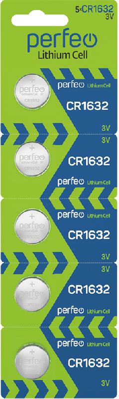 Perfeo CR1632/5BL Lithium Cell (|100/600 PF_4164)