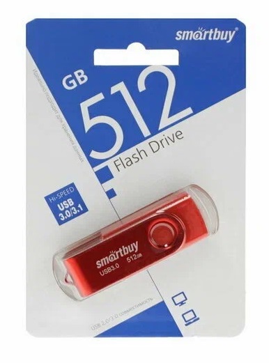 USB 3.0/3.1 накопитель Smartbuy 512 ГБ серия Twist Красный (SB512GB3TWR)