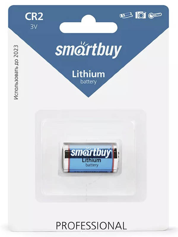 Батарейка литиевая Smartbuy CR2/1BL 3V(1 шт. в блистере)
