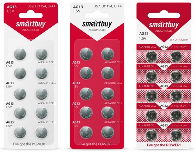 Батарейка часовая Smartbuy AG13-10B (100/2000) (SBBB-AG13-10B)