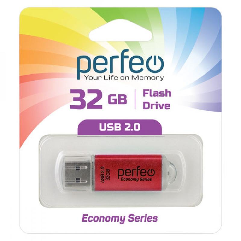 Perfeo USB 32GB E01 Red economy series
