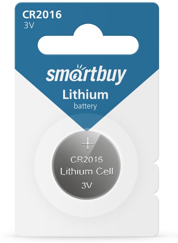 Литиевый элемент питания Smartbuy CR2016/1B (12/720) (SBBL-2016-1B)