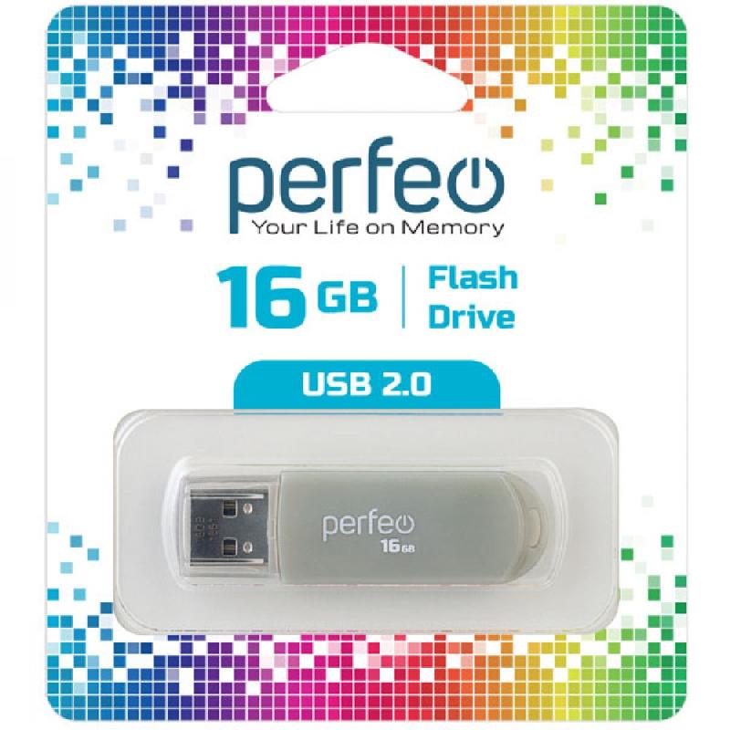 Perfeo USB 16GB C03 Grey