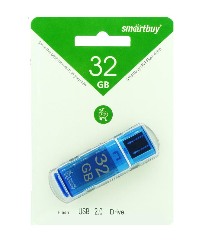 Накопитель USB Flash 32GB SmartBuy Glossy (Синий)