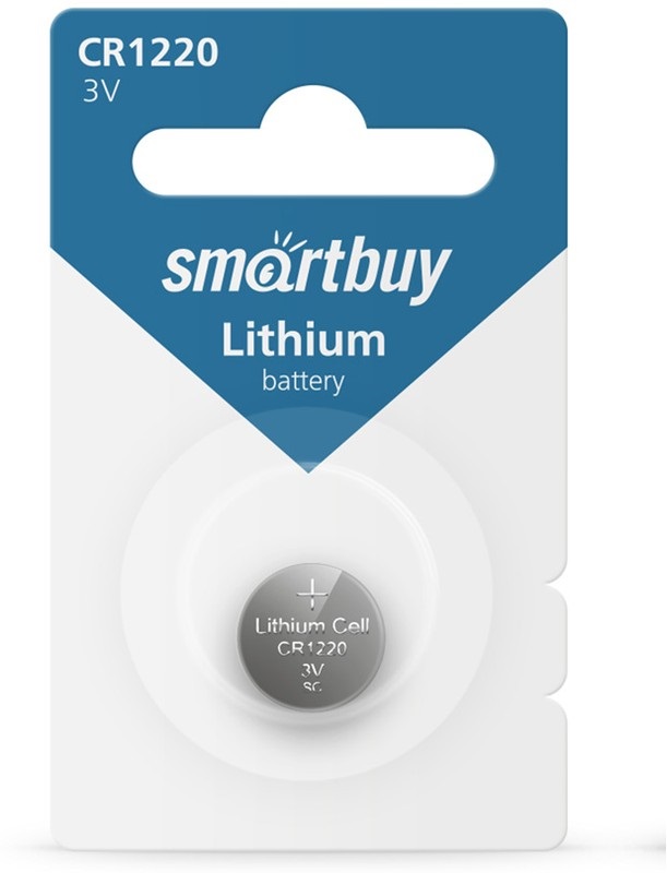 Литиевый элемент питания Smartbuy CR1220/1B (12/720) (SBBL-1220-1B)