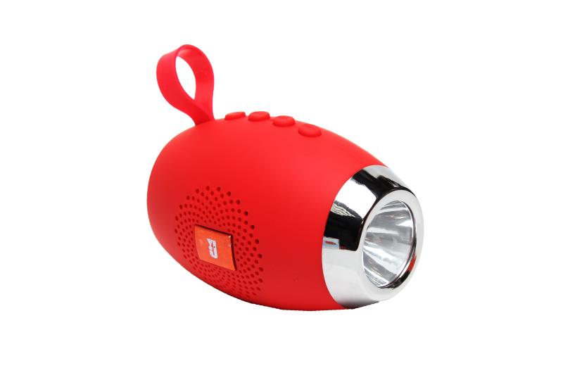 Колонка портативная BS-126 (Bluetooth,USB, microSD, AUX)с фонариком (Красный)