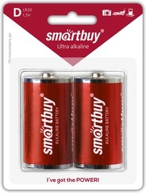 Батарейка алкалиновая Smartbuy LR20/2B (12/96) (SBBA-D02B)