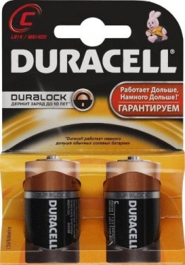 Батарейка алкалиновая Duracell LR14/2BL C2  (2 шт. в блистере)