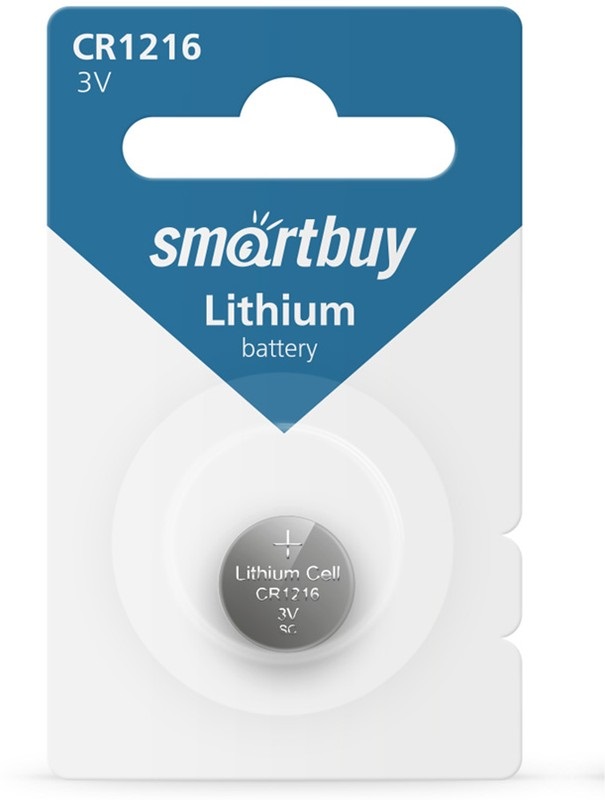 Литиевый элемент питания Smartbuy CR1216/1B (12/720) (SBBL-1216-1B)