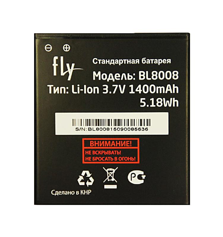 Аккумулятор для  Fly FS401 Stratus 1 1400mAh  BL-8008  ориг. тех. упаковка