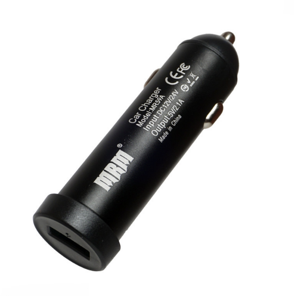Автомобильное зарядное устройство с USB  2.1A  MRM MR59A Metal (металлический) (Чёрный)