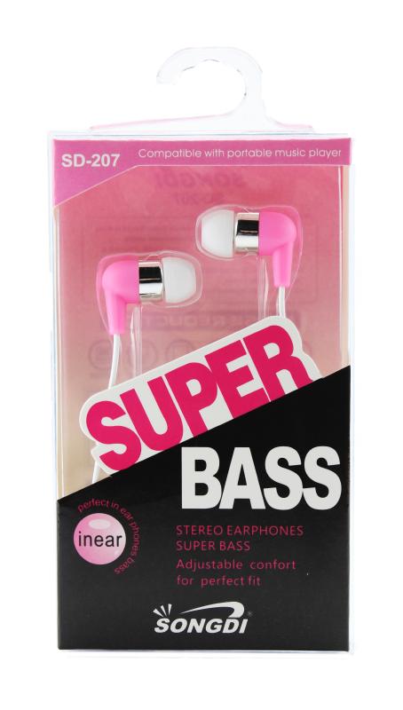Наушники MP3 &quot;SONGDI&quot;  SD-207  (упаковка-бокс) (Розовый)