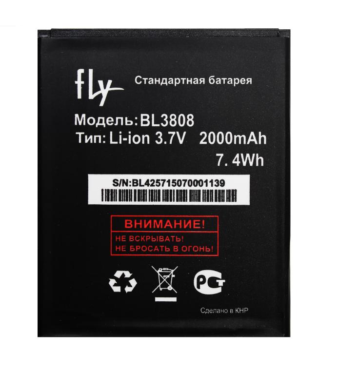 Аккумулятор для Fly  IQ456 ERA Life 2  BL3808 2000 mAh ориг. тех. упаковка