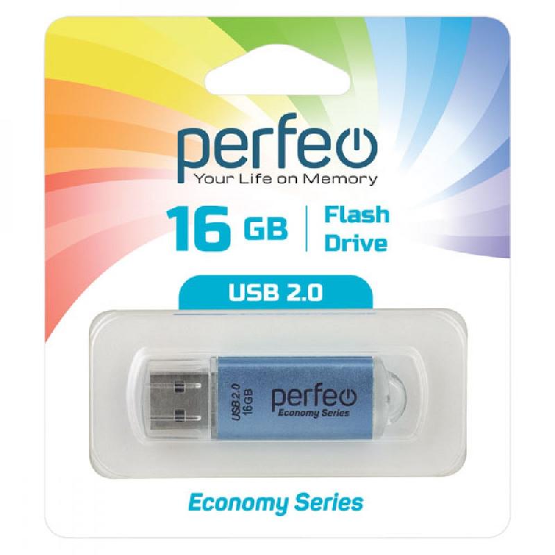 Perfeo USB 16GB E01 Blue economy series